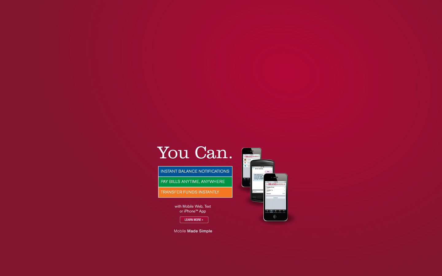 mobile banking print ad